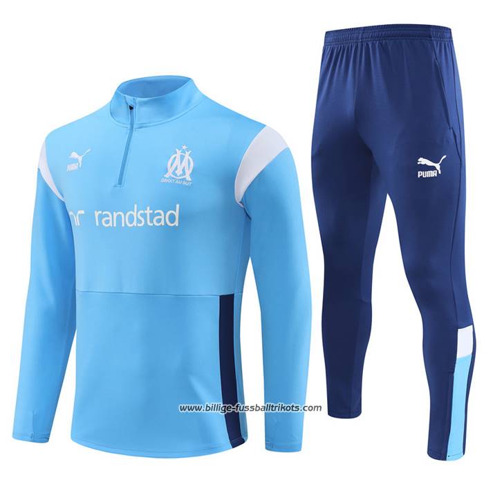 Sweatshirt Trainingsanzug Olympique Marsella 2023/2024 Blau